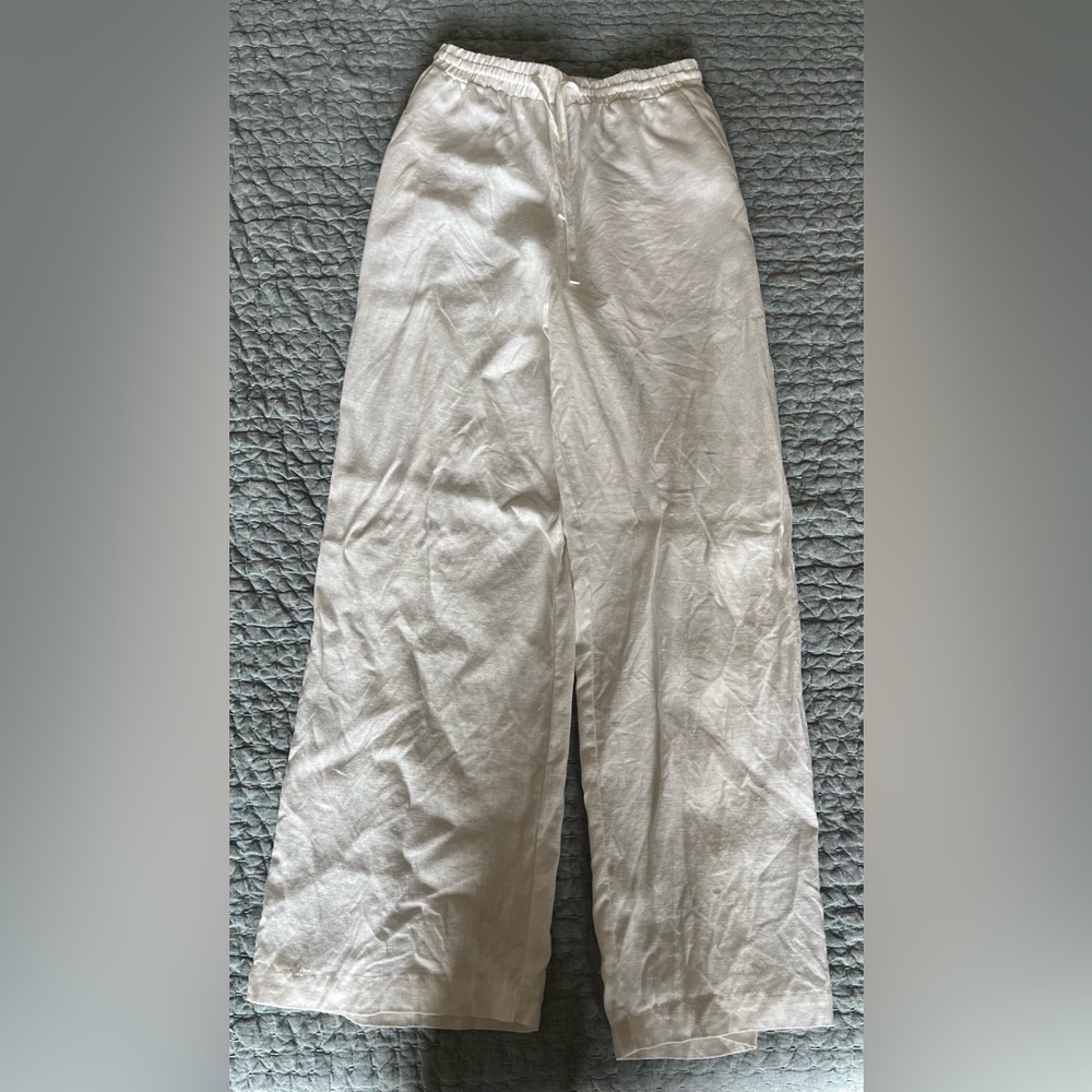 White Wide Leg Pants with Relaxed Fit